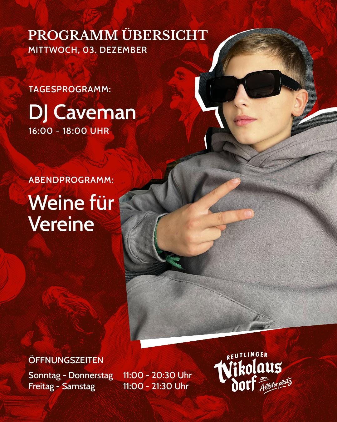 die Werbung des Reutlinger Nikolausdorf mit DJ Caveman